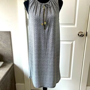 Olive green floral print dress